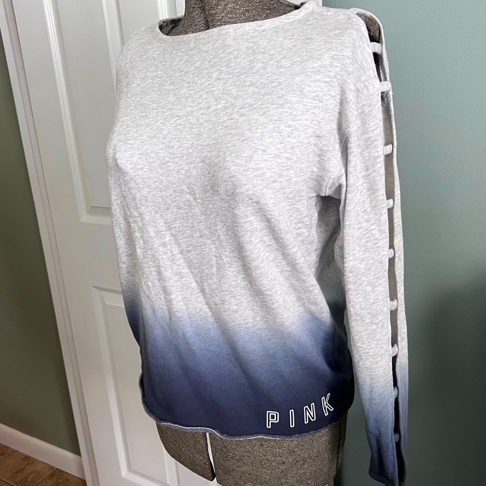 PINK Cut Out ombré shirt
